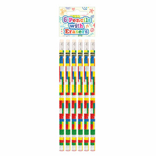 Set Crayon et Gomme Briques de Construction Brickz - Pr&eacute;sentoir 24 sets