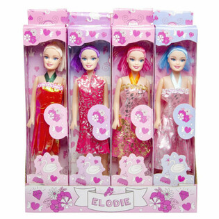 POUPÉE ELODIE SOUS BOÎTE VITRINE ET EN PRÉSENTOIR (12 pcs)