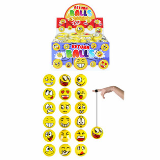 Pr$$sentoir Balles Smiley Rebondissantes en Mousse (24 pcs)