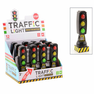 Feu de Signalisation Jouet avec Son et Lumière - Présentoir (12 pcs)