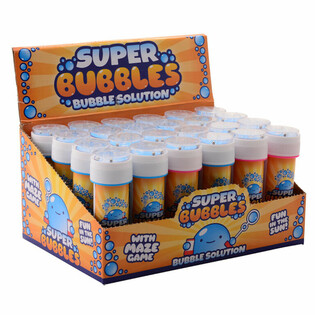 AQUA FUN - BULLES DE SAVON, 60ML AVEC JEU DE PATIENCE EN PRÉSENTOIR (24 pcs)