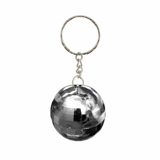 Porte-cl&eacute;s Boule &agrave; Facettes Argent&eacute;s (Lot de 12)
