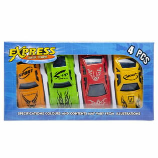 4 Voitures miniatures dans un coffret cadeau