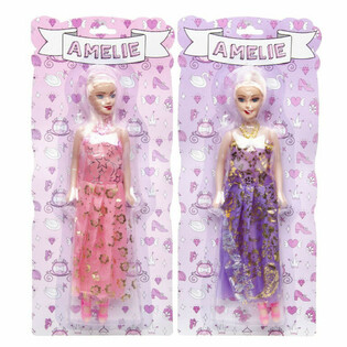 Poup&eacute;e Am&eacute;lie sur Carte - Couleurs Mix (12 pcs)