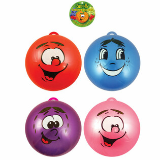 Balle Smiley Face &Oslash; 23 cm avec crochet (12 pcs)
