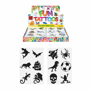 Pr&eacute;sentoir Tatouages Fun - Gar&ccedil;ons (96 pcs)