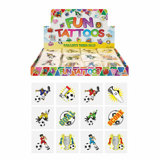 FUN TATTOO'S - Pr&eacute;sentoir Football (48 Paquets de 12)