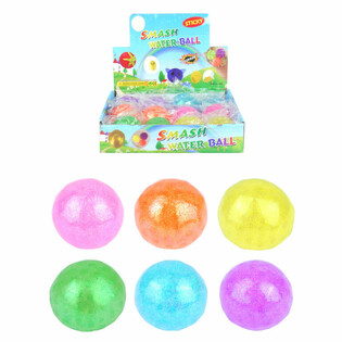 BALLE SQUEEZE &Agrave; PAILLETTES EN PR&Eacute;SENTOIR (12 pcs)