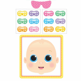 Jeu de Baby Shower - Stick the Dummy (12 pi&egrave;ces)