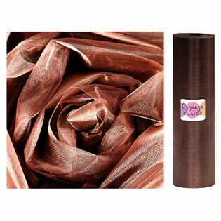 Rouleau d'Organza - 28 cm x 25 M&egrave;tres - Couleur Chocolat (1 pc)