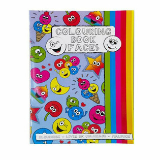 Cahier de Coloriage A4 Smiley avec Autocollants (12 Pièces)