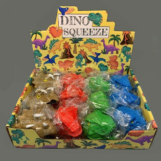 Pr&eacute;sentoir de Dinosaures Squeeze (12 pi&egrave;ces)