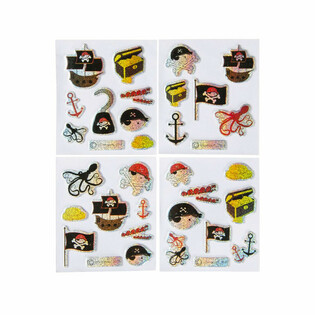 Autocollants Paillet&eacute;s - Mod&egrave;le : Pirate (100 pcs)