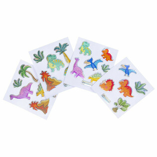 AUTOCOLLANTS PAILLETTES - MOD&Egrave;LE : DINOSAURE (100 pcs)