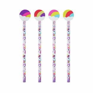 Crayon Licorne Arc-en-ciel avec Gomme (24 pcs.)