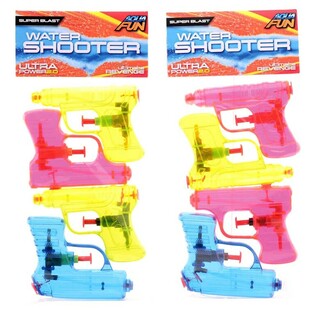 Set de Pistolets &agrave; Eau Aqua Fun - 4 Pi&egrave;ces, 11 cm