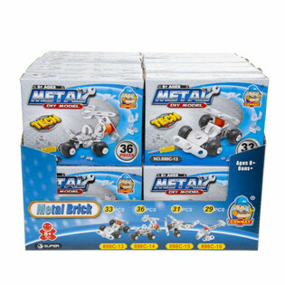 Pr&eacute;sentoir Construis ton Propre V&eacute;hicule en M&eacute;tal (24 pcs)