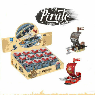 Blocs de Construction Bateau Pirate en Boule Surprise - Display (12 pcs)