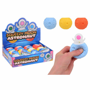 Balle de Lune Squeezy Astronaute - En Pr&eacute;sentoir (12 Pi&egrave;ces)