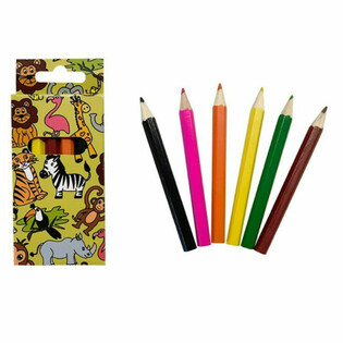 Set de 6 Crayons de Couleur - Animaux de la Jungle (24 pcs)