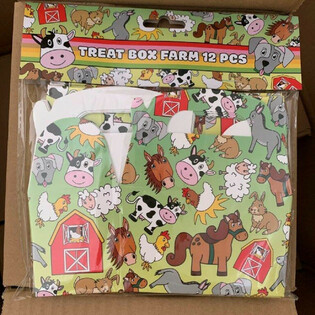 Bo&icirc;tes &agrave; Cadeaux Animaux de la Ferme - 12x12,5x6 cm (12 pcs.)