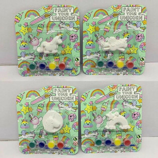 PEINS TON PROPRE LICORNE SUR CARTE (12 pcs)