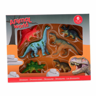 ANIMAL WORLD - Coffret de Dinosaures (6 Figurines)