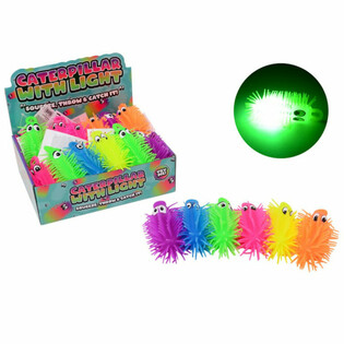 CHENILLE PUFFER LUMINEUSE EN PR&Eacute;SENTOIR (24 pcs.)