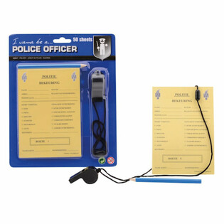 Set de Carnet d'Amendes de Police avec Crayon et Sifflet (12 pcs)