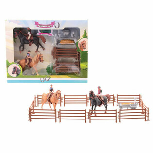 MY LOVELY HORSE - XL - 2x Jouet Cheval avec Grand Centre Équestre - Boîte Cadeau (1 pc.)