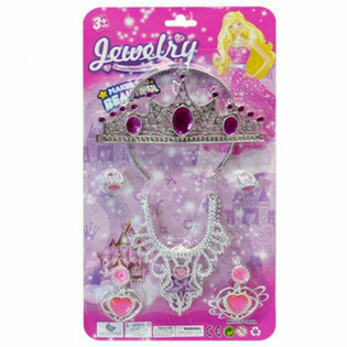 SET DE BEAUT&Eacute; PRINCESSE AVEC DIAD&Egrave;ME, BOUCLES D'OREILLES, COLLIER ET BAGUES