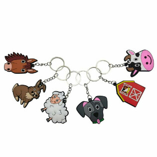 Porte-clés Animaux de la Ferme (Mix, 48 Pièces)