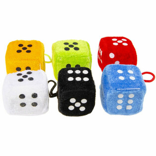D&eacute;s en Peluche - Couleurs Mixte 4,5 x 4,5 cm (24 pi&egrave;ces)