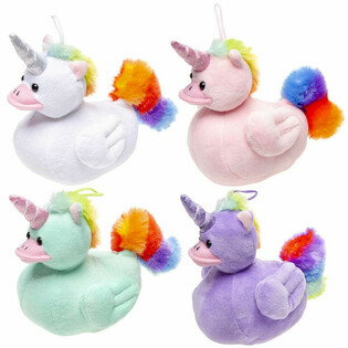 PELUCHE UNIDUCKZ - CANARD LICORNE - COULEURS MIXTES - 12x24x17 CM (8 pcs)