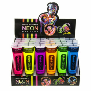 Peinture Visage NEON Glow in the Dark - Active au Blacklight (Display 24 pcs)
