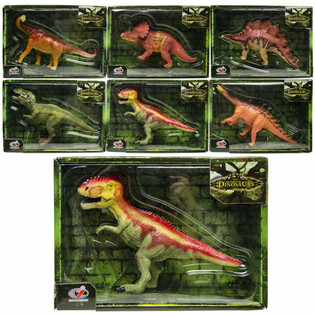Figurines Dinosaures - Coffret Cadeau de Luxe - Mélange de Variétés (Lot de 6)