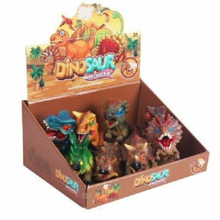 FIGURINES DE DINOSAURES SONORES EN PRÉSENTOIR (8 pcs)