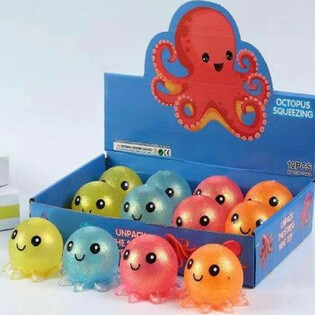 Présentoir de Pieuvres à Presser Squeeze Octopus (12 pièces)