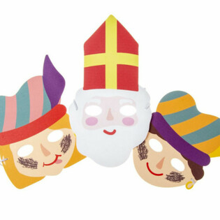 SINTERKLAAS - MASQUES DE SAINT-NICOLAS ET PIET EN MOUSSE (48 pcs)