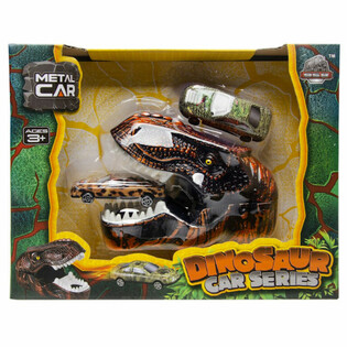 LANCEUR DE VOITURE DINOSAURE - BO&Icirc;TE CADEAU DE LUXE (2 PI&Egrave;CES)