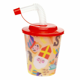 Gobelet Sinterklaas - Gobelet à glace avec paille (12 pcs)