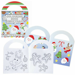 Petits Cahiers de Coloriage de Noël avec Autocollants (48 pcs)