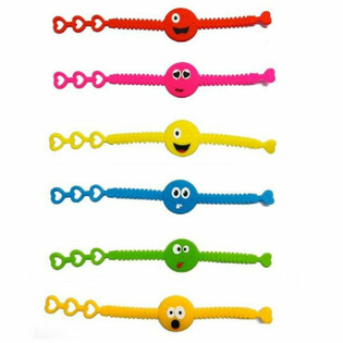 Bracelets en Silicone Smiley Joyeux (12 pièces)