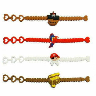 Bracelets Pirates en Silicone pour Enfants (12 pcs)