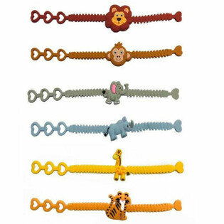 Bracelets en silicone Animaux de la Jungle pour enfants (12 pcs)
