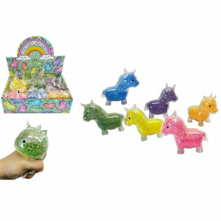 Pr&eacute;sentoir Licorne Squeeze &agrave; Paillettes (12 pi&egrave;ces)