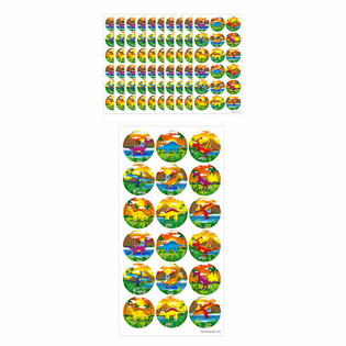 AUTOCOLLANTS FUN - AUTOCOLLANTS DINOSAURE - 18 PAR FEUILLE (10 pcs.)