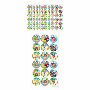 AUTOCOLLANTS FUN - STICKERS PIRATES - 18 STICKERS PAR FEUILLE (10 pcs.)