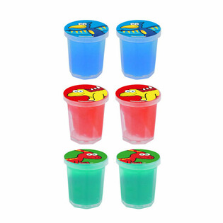 DINOSAURE - PETITS POTS DE SLIME (6 pcs.)