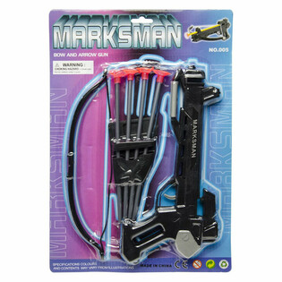 ARBALÈTE DE COMBAT AVEC 4 FLÈCHES SUR CARTE (6 pcs)